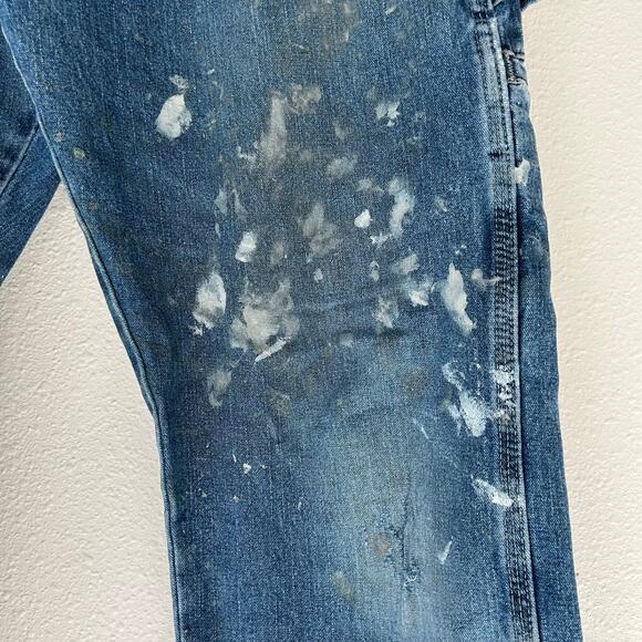Vintage Wrangler Carpenter Y2K distressed thrashed  grunge punk rock holes 30x30 - Picture 6 of 16